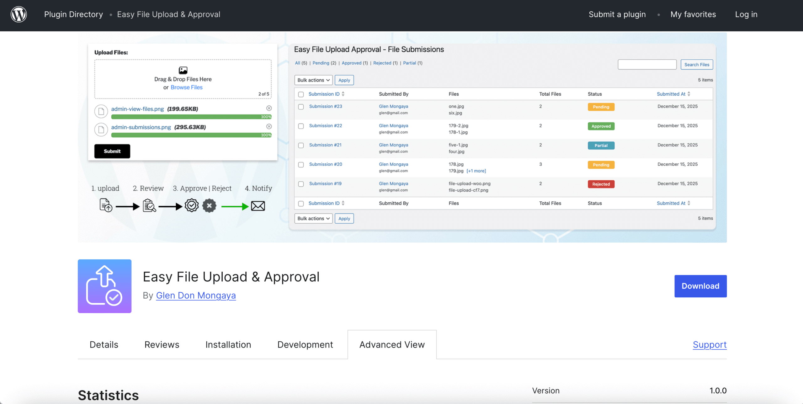 Easy File Upload & Approval - Flow